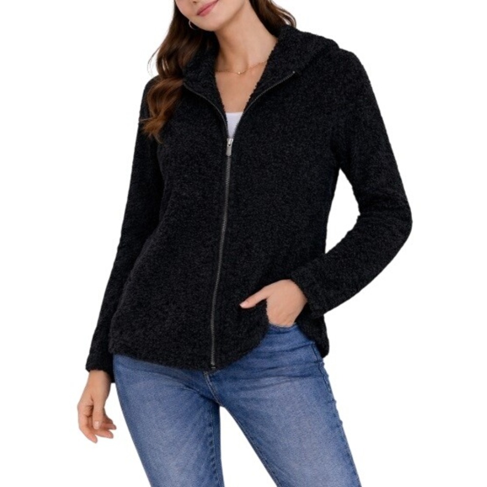 Patagonia‎ Women's Black Synchilla Fleece Full Zip Fluffy Jacket Size M
